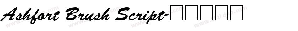 Ashfort Brush Script字体转换